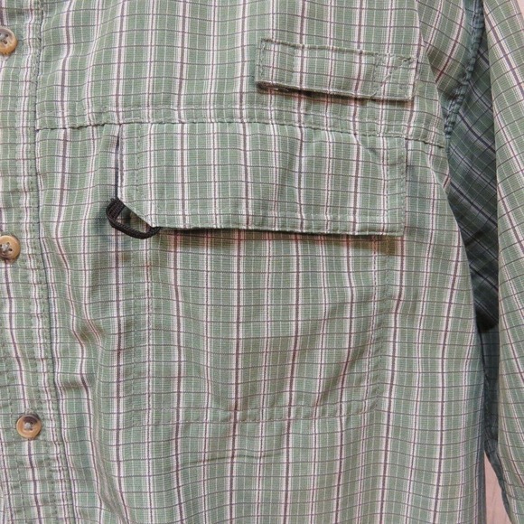 Wrangler‎ Fishing Green Plaid Shirt Size L - Picture 3 of 3